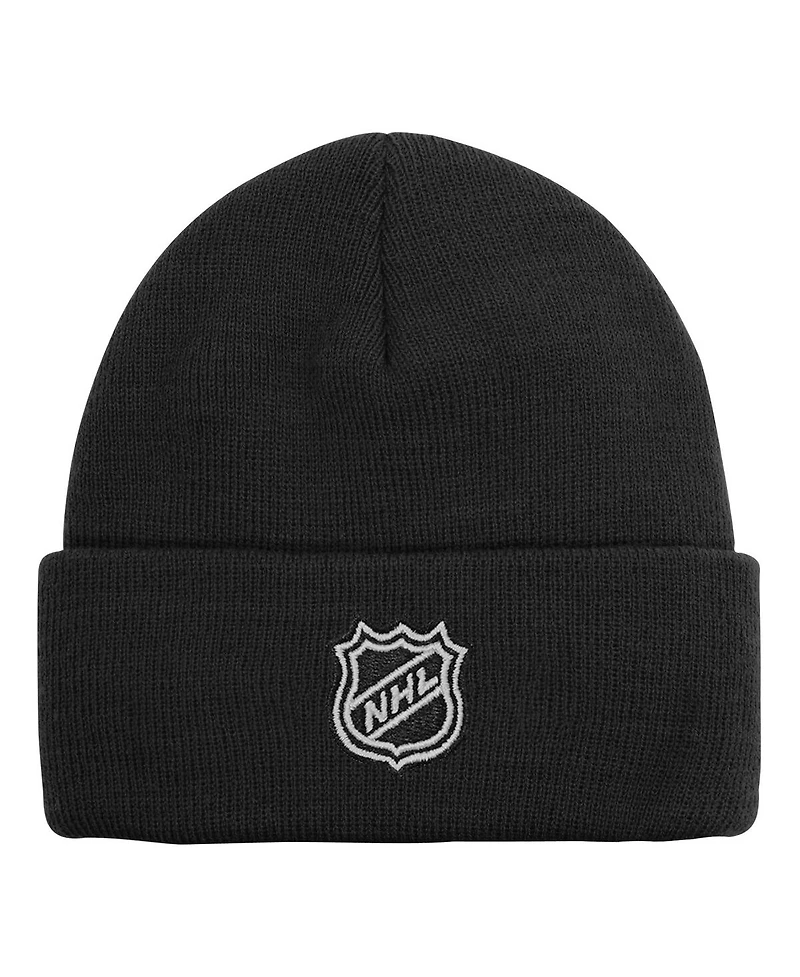 Outerstuff Big Boys and Girls Black Vegas Golden Knights 2.0 Essential Cuffed Knit Hat