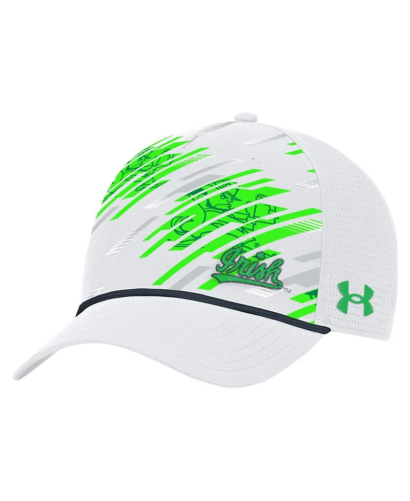 Under Armour Men's White Notre Dame Fighting Irish College Essentials Driver Rope Adjustable Hat