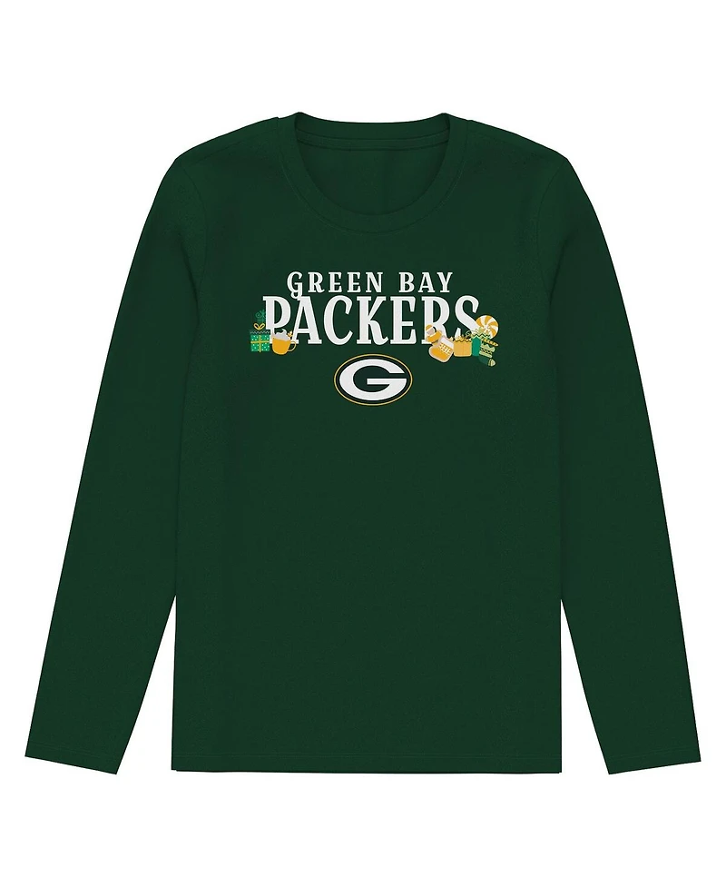 Outerstuff Preschool Green Bay Packers Chestnut Holiday Sleep Set