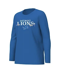 Outerstuff Big Boys and Girls Blue Detroit Lions Chestnut Holiday Sleep Set