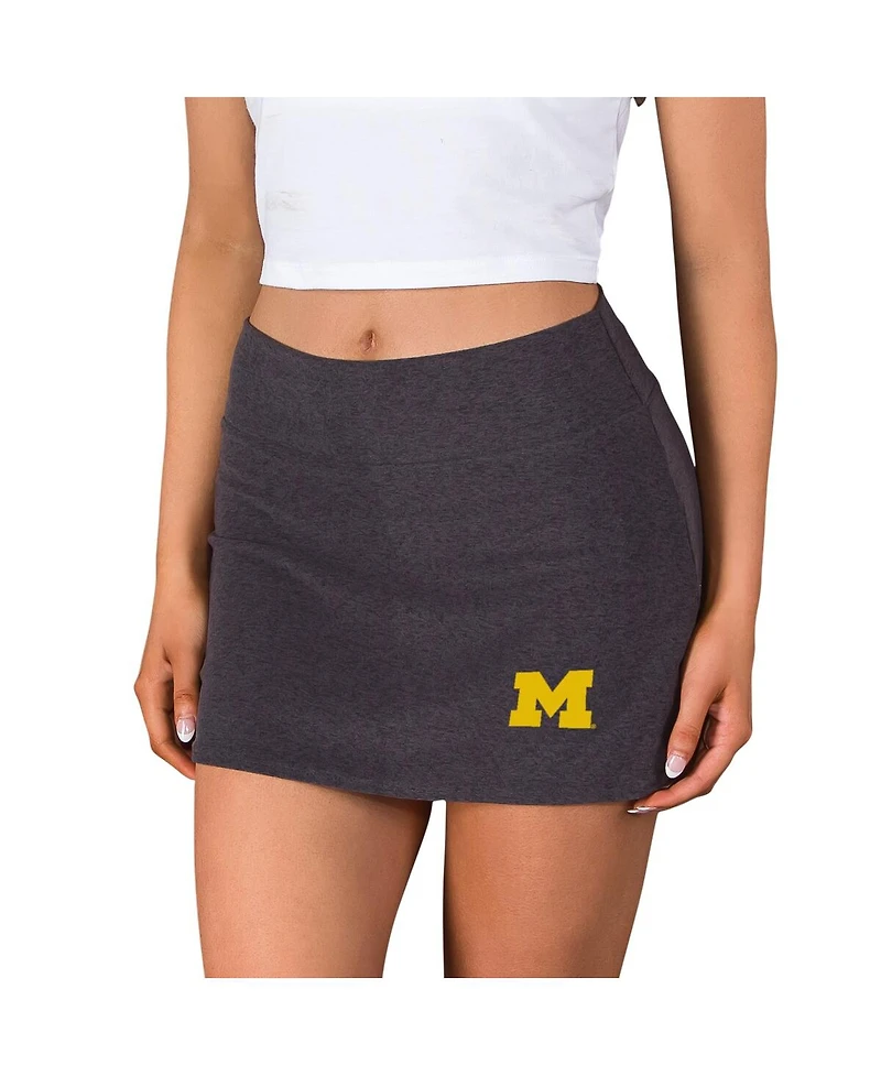 Concepts Sport Women's Charcoal Michigan Wolverines Centerline Knit Skort