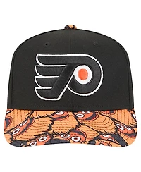 New Era Men's Black Philadelphia Flyers Mascot Visor 9SEVENTY Adjustable Hat