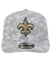 New Era Men's Gray New Orleans Saints Salute to Service Fan Pack 9SEVENTY Trucker Adjustable Hat