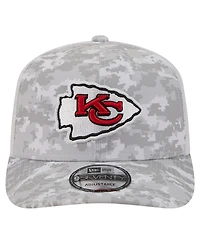 New Era Men's Gray Kansas City Chiefs Salute to Service Fan Pack 9SEVENTY Trucker Adjustable Hat