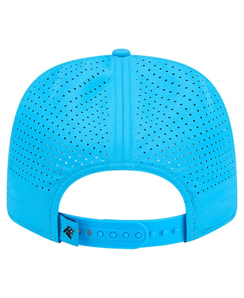 New Era Men's Blue Carolina Panthers Script 9SEVENTY Adjustable Hat