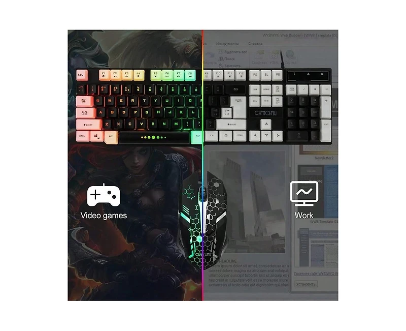 risokeys Gaming Keyboard And Mouse Combo