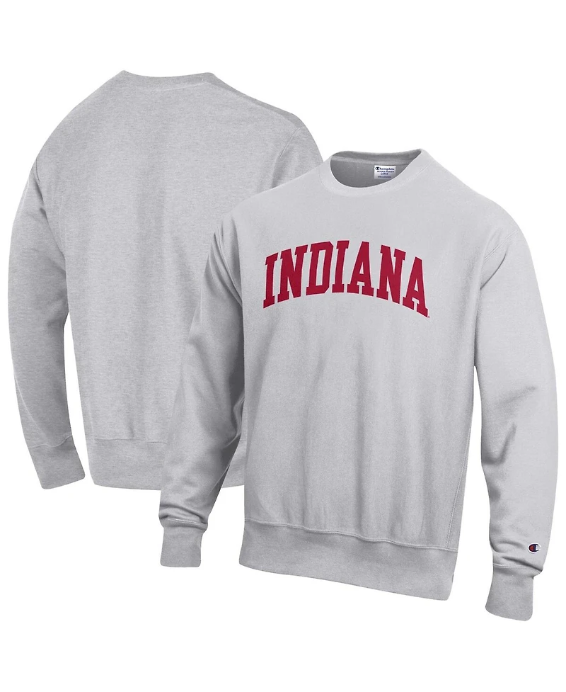Champion Men's Gray Indiana Hoosiers Reverse Weave Fleece Sweatshirt