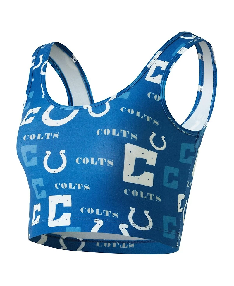 Concepts Sport Women's Royal Indianapolis Colts Mosaic Allover Print Bralette