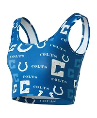 Concepts Sport Women's Royal Indianapolis Colts Mosaic Allover Print Bralette