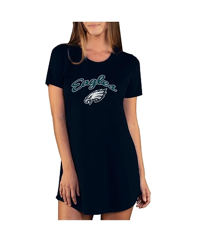 Concepts Sport Women's Black Philadelphia Eagles Marathon Knit Nightshirt