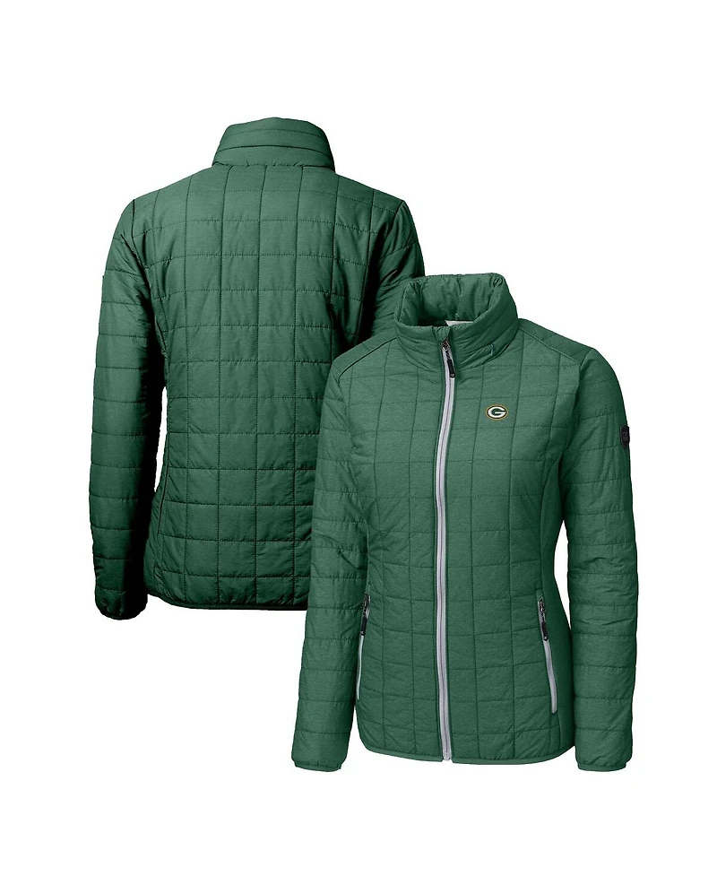 Cutter & Buck Women's Green Bay Packers Rainier PrimaLoft Eco Insulated Full-Zip Puffer Jacket
