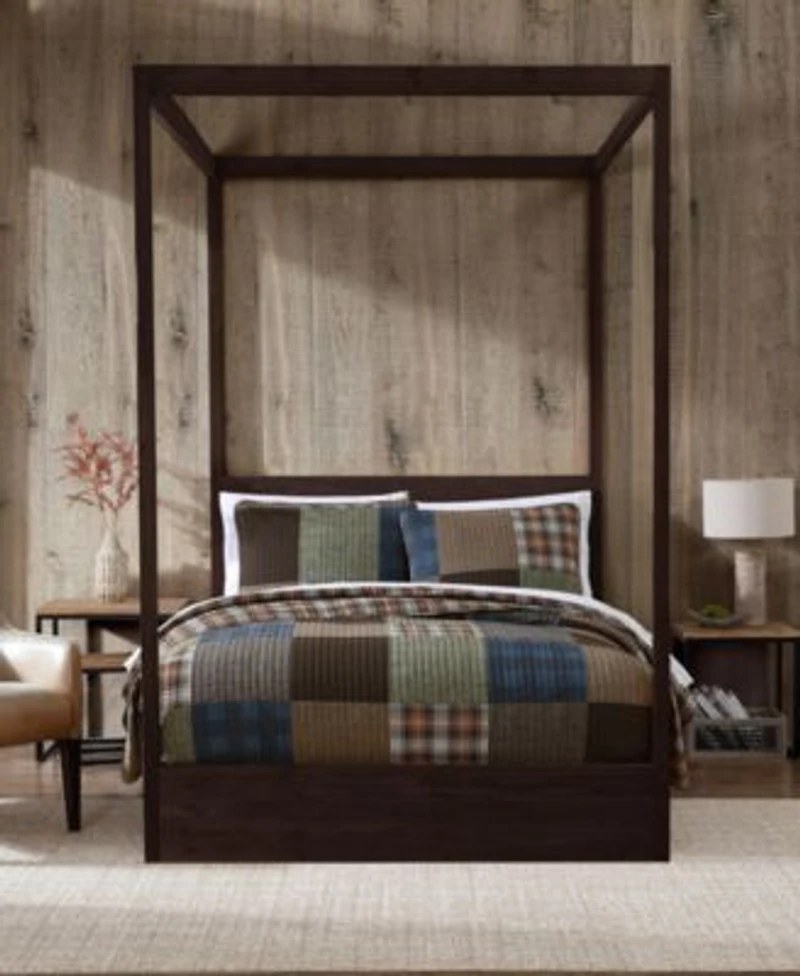 Eddie Bauer Classic Patchwork Cotton Reversible Quilt Set