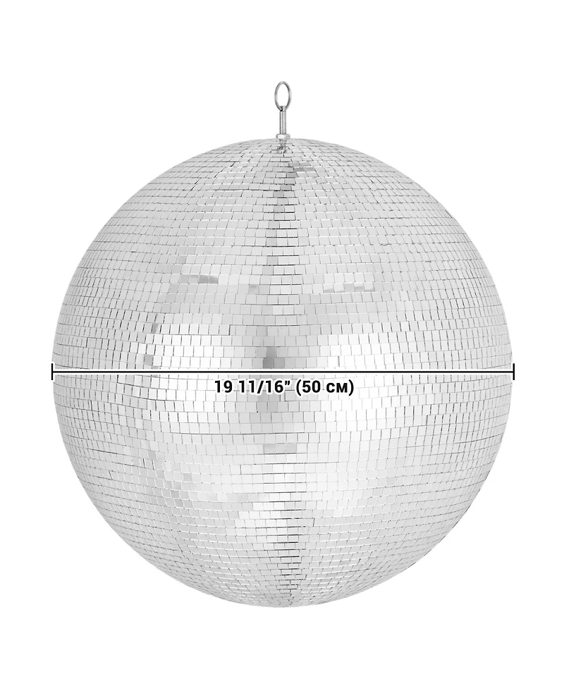 Yescom 20" Large Disco Ball Mirror Big Hanging Glass Decor for 70s 80s Party Events Wedding Dj Dance Club Stage Lighting Silver