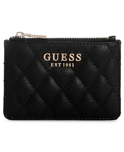 Guess Atabey Top Zip Credit Card Case Wallet