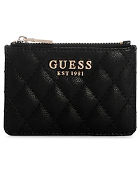 Guess Atabey Top Zip Credit Card Case Wallet