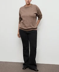 Mango Women's Ribbed Trim Oversized Sweater