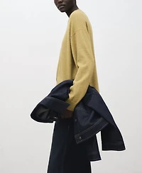 Mango Women's Ribbed Trim Oversized Sweater