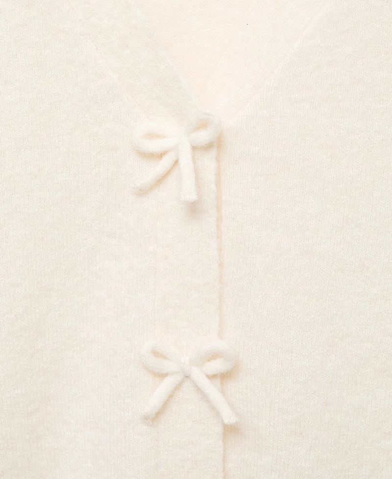 Mango Women's V-Neck Wool-Blend Cardigan