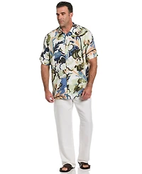 Cubavera Men's Big & Tall Water-Color Painting Print Classic-Fit Shirt