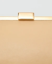 Mango Women's Metallic Clutch Handbag