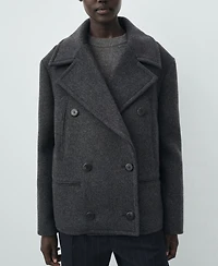 Mango Women's Double-Breasted Wool Coat