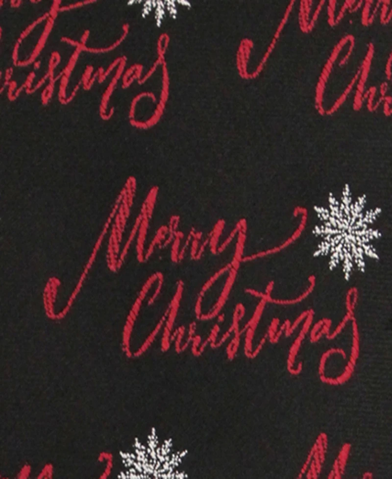 Hallmark Holiday Traditions Men's Merry Christmas and Snowflake Slim Tie