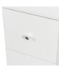 sumyeg 70.87" H Display Storage Cabinet with 4-Tier Shelves and 3 Side Drawers, Modern Wooden Tall Bookshelf for Home