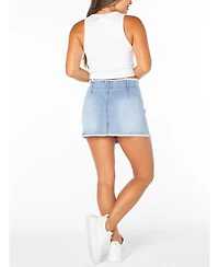 Celebrity Pink Juniors' Embellished Denim Wrap Skirt