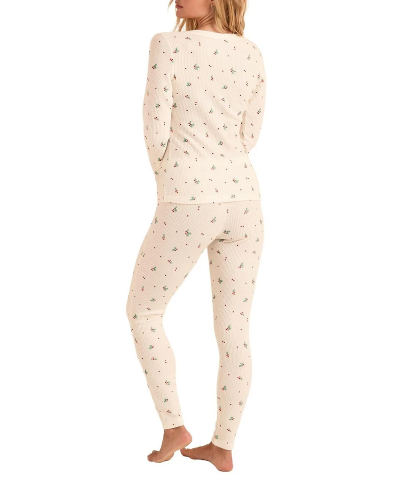Adore Me Women's Kathy Waffle Pajama Set