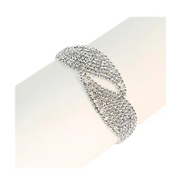 Women's The Swirl-Bling Statement Bracelet - Crystal Silver
