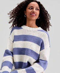 And Now This Women's Drop Shoulder Striped Sweater, Macy's Exclusive