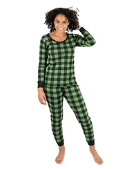 Leveret Women's Two Piece Cotton Plaid Holiday Pajamas