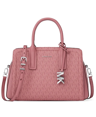 Michael Kors Laila Small Signature Logo Satchel Handbag