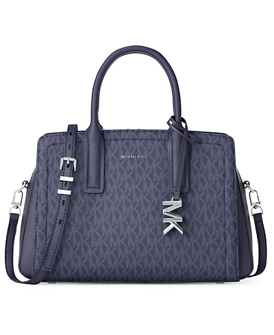 Michael Kors Laila Small Signature Logo Satchel Handbag