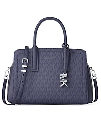 Michael Kors Laila Small Signature Logo Satchel Handbag