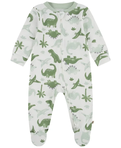 Huggies Baby Boys Printed Full-Zip Footed Long-Sleeve Coverall
