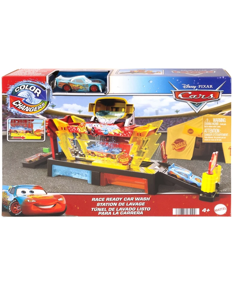 Cars Disney and Pixar Cars Color Changers Race Ready Car Wash Playset with Color Changing Lightning McQueen