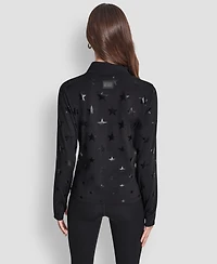 Dkny Women's Half Zip Pull-On Sweatshirt