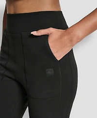 Dkny Women's Thermal High Waist Flare Pants