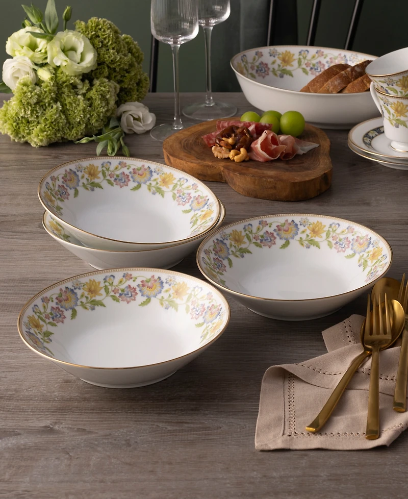 Noritake Tusker Garden Soup Bowls, Set of 4