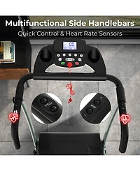 Sugift Folding Treadmill with 12 Preset Programs and Lcd Display-Black