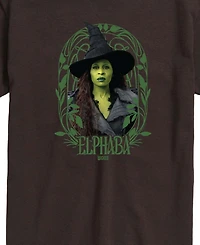Airwaves Men's Wicked Part 2 Art Noveau Frame Elphaba Graphic Printed Short-Sleeve T-Shirt