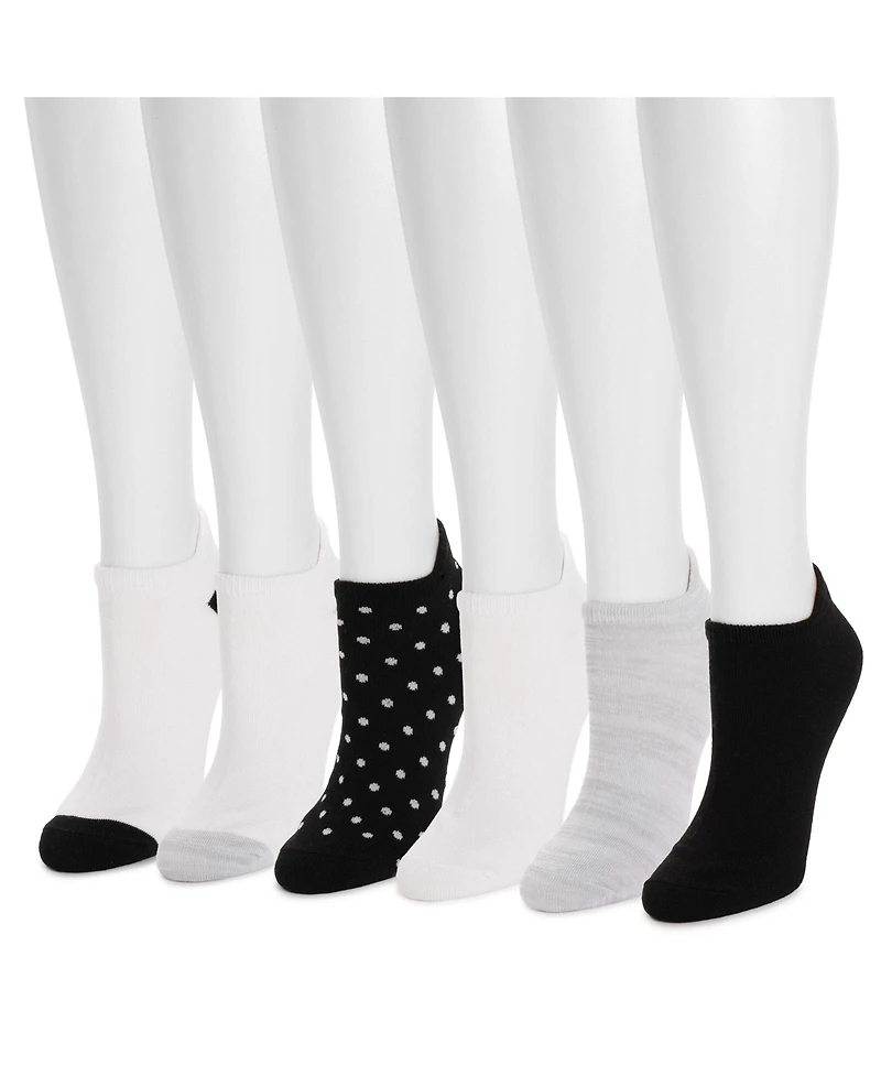 Muk Luks Women's 6 Pack Sporty Ankle Sock