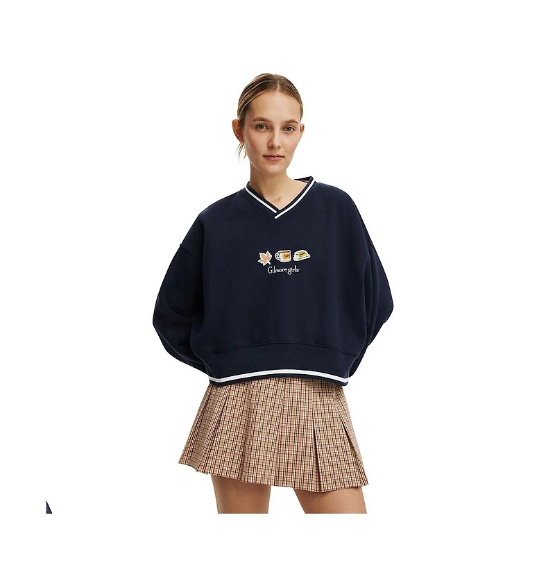 Cotton On Women's Licensed Cropped Sweatshirt