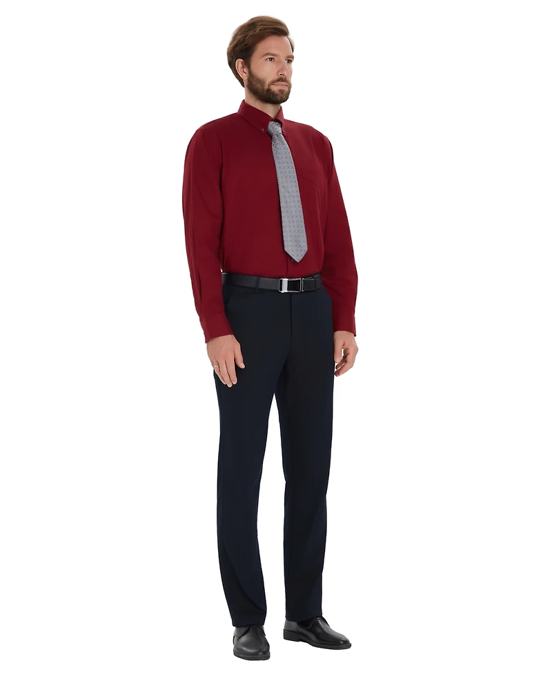 Club Room Men's Pinpoint Button Front Solid Dress Shirt, Macy's Exclusive