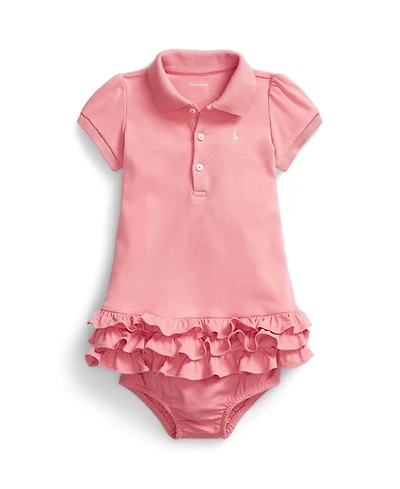 Polo Ralph Lauren Baby Girls Short-Sleeve Dress and Bloomer
