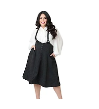 Unique Vintage Plus 1950s Suspender Swing Skirt