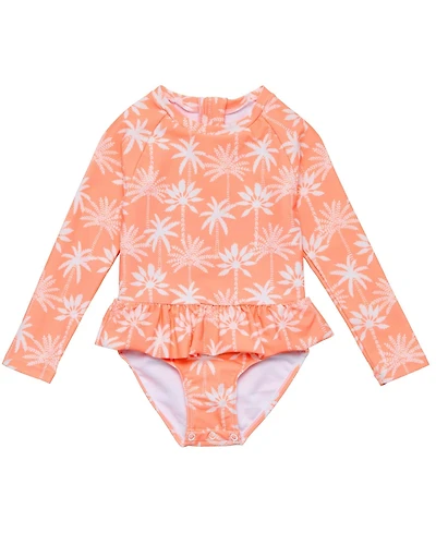 Snapper Rock Little Girls Cali Palms Recycled Skirt Surf Suit
