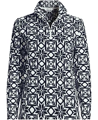 Lands' End Women's Tall Anyweather Fleece Quarter Zip Pullover Coat