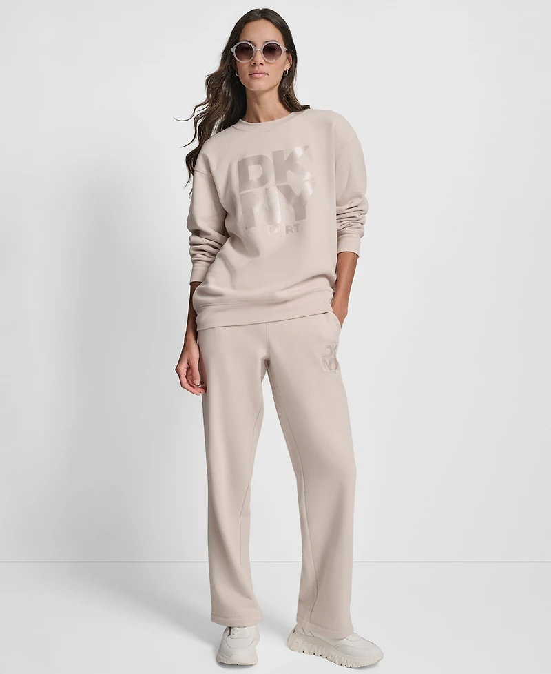Dkny Women's Transfer Logo Crew Neck Sweatshirt